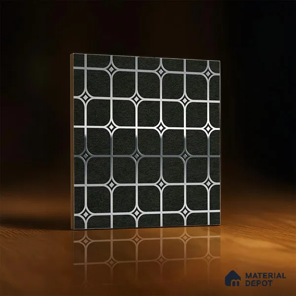 Highlighter Tiles  Tile TL 07252 B Plana 8017 GLM (Silver) 1 ft x 1 ft Ceramic Matte Finish - 9 mm  | 2 mm Spacer is Mandatory (Sample)
